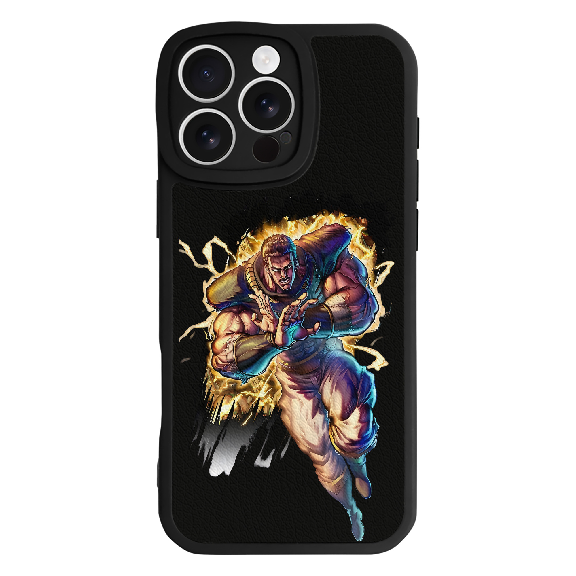（画像用） 北斗の拳 Fist of the North Star 【iPhone 16シリーズ対応】シリコンスマホケース（レザー調） 材質：シリコン